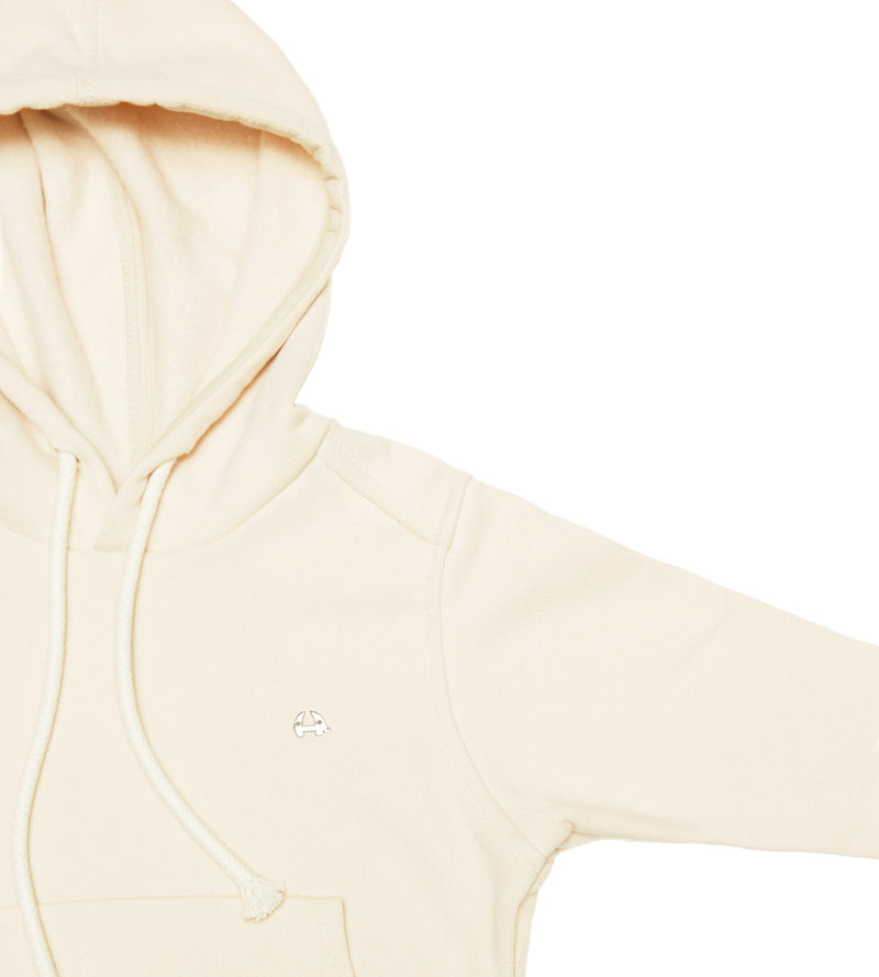 Organic cotton cream colour hoodie