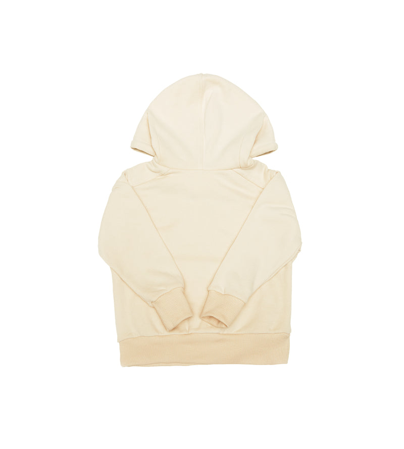 Organic cotton cream colour hoodie